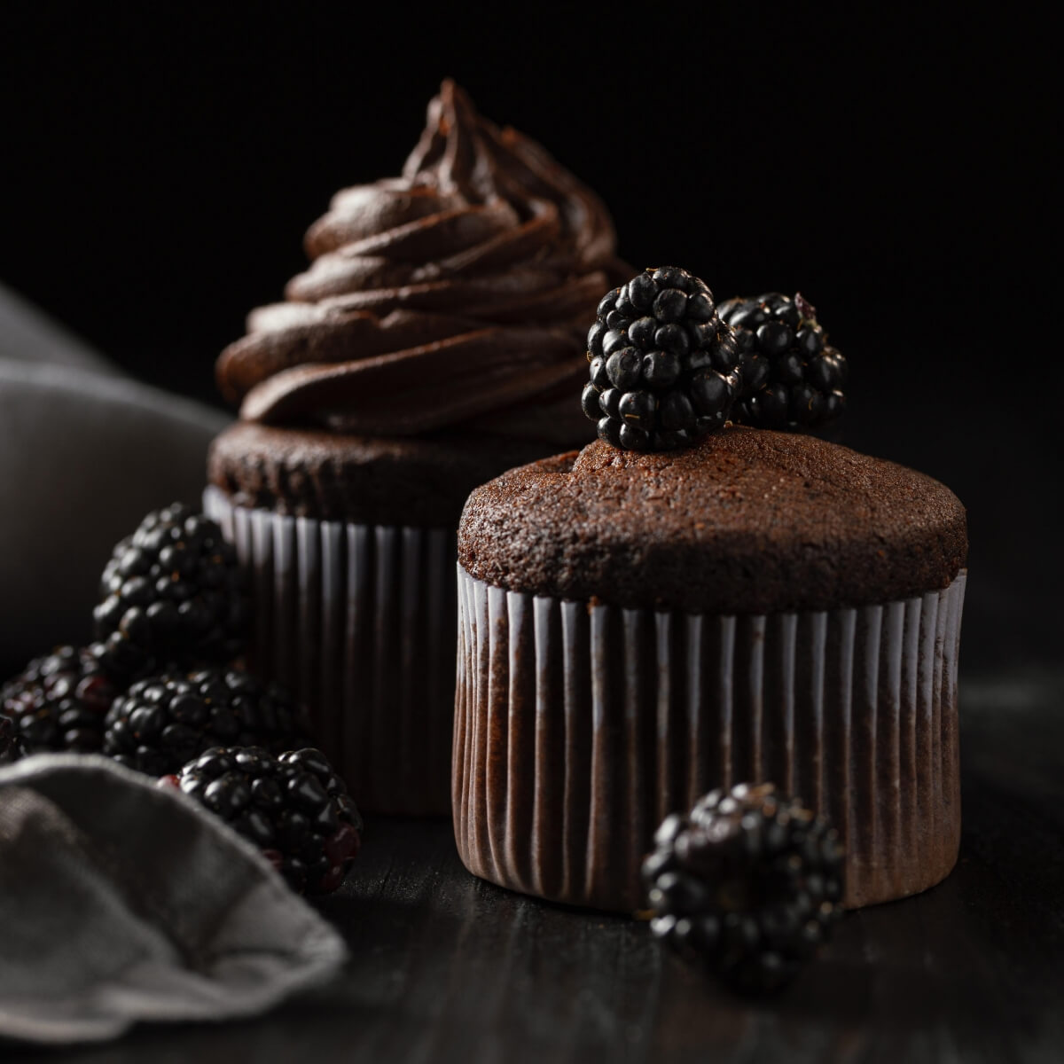 Dark chocolate cupcakes